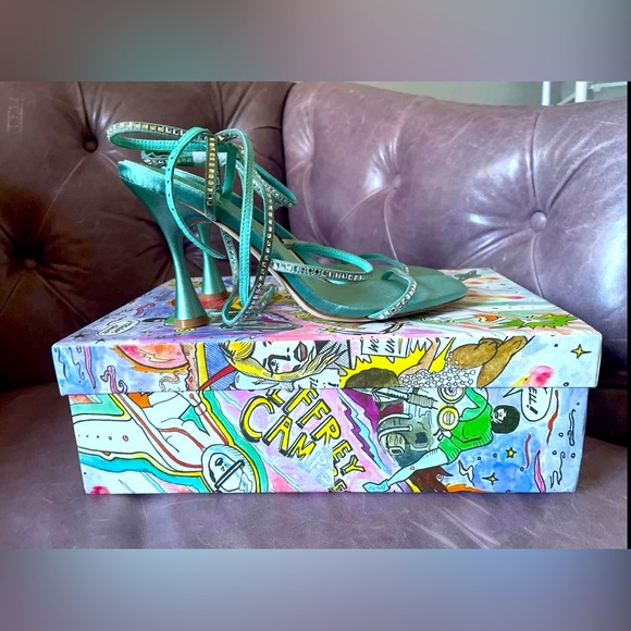 Jeffrey Campbell Aqua Strappy Sandal with Crystals size 7.5 - Picture 2 of 4